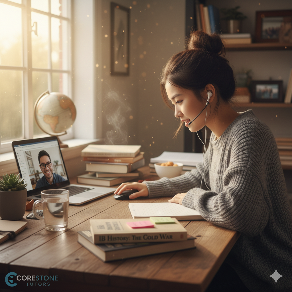 A woman works on her laptop while engaged in a phone conversation, focused and multitasking effectively.